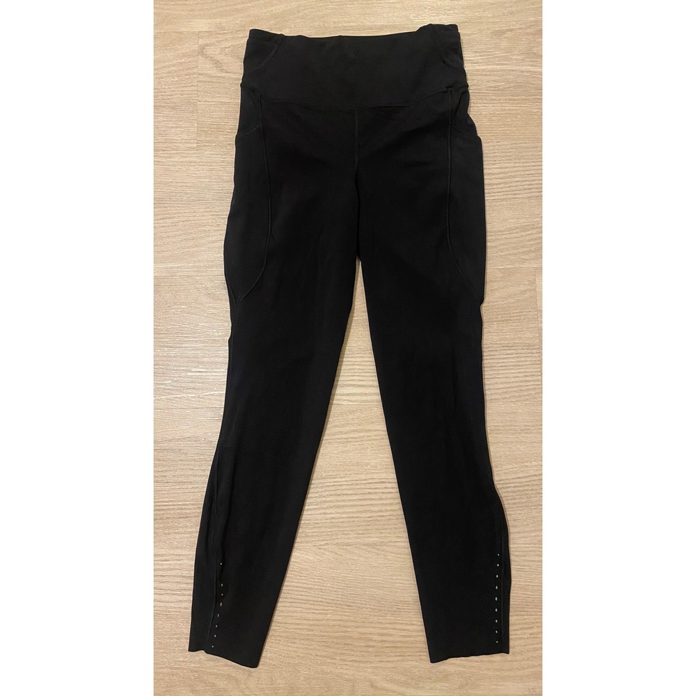 Lululemon Fast And Free High Rise Tight 25" Pockets 6 Black Running Gorpcore